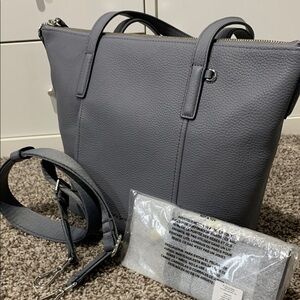 Vera Bradley Leather Charlie Tote (with NEW matching pouch)